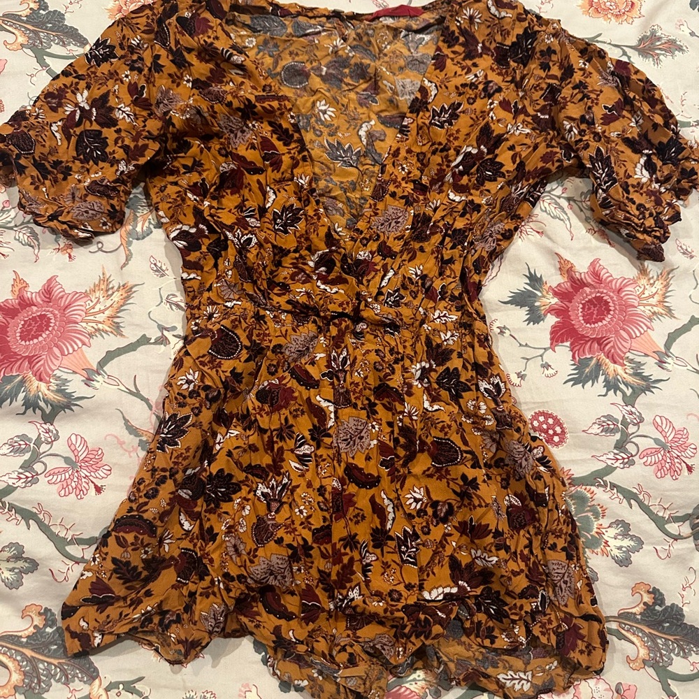 Floral Wrap Top